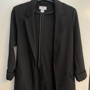 Suzy Shier Black Open‑Front Blazer – Women’s Small